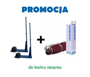 Zestaw 2 stojaki + siatka do badmintona