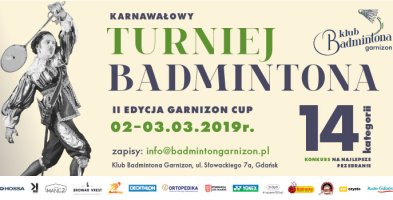 Klub Badmintona Garnizon zaprasza na turniej karnawałowy!