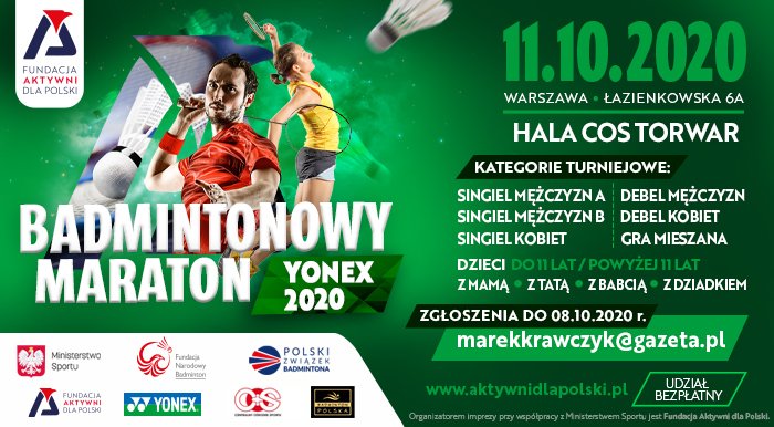 Badmintonowy Maraton Yonex 2020
