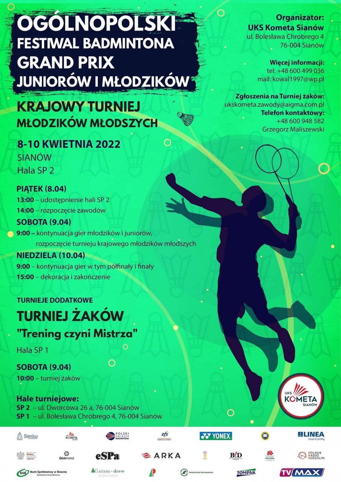 Grand Prix Juniorów i Młodzików i Krajowy Turniej Młodzików Młodszych.